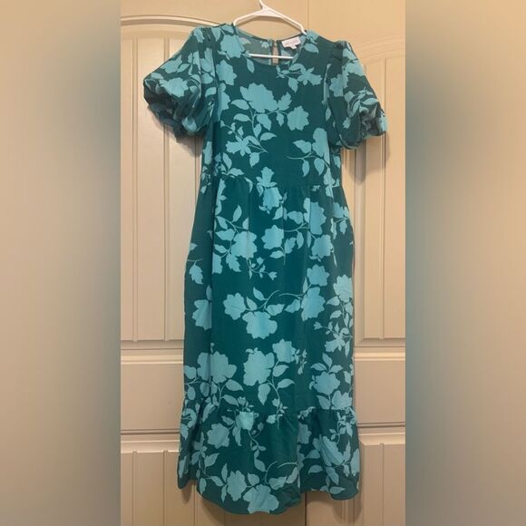 Sugarlips Aruba Floral Papillon Puff Sleeve Midi Dress | Xsmall - Picture 5 of 10